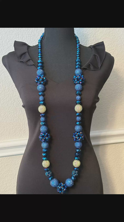 Metallic Blue & Iridescent - Round