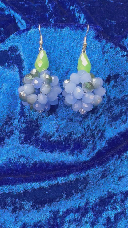 Blue & Lime Green Earrings
