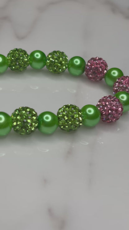 Pink & Green - Round