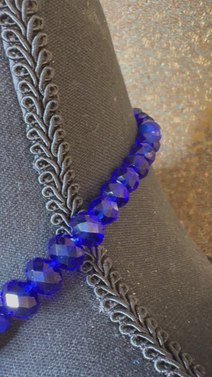 Royal Blue & Silver - Tassel