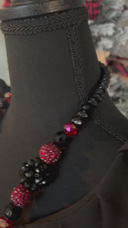 Red, Black & Silver - Tassel