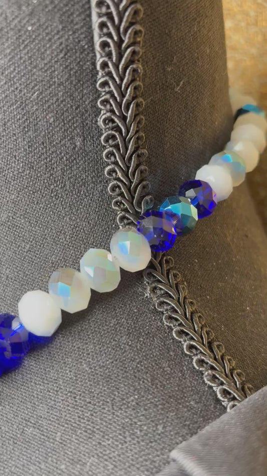 Blue & White - Tassel