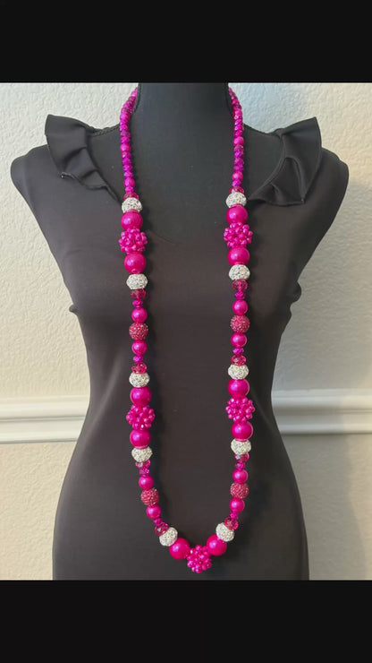 Pink & Silver- Round
