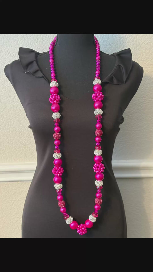 Pink & Silver- Round
