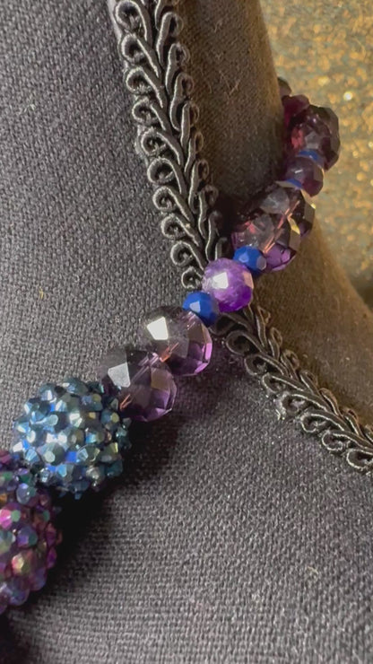 Navy Blue & Dark Purple - Tassel