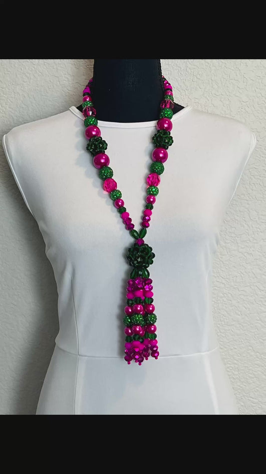 Green & Pink - Tassel